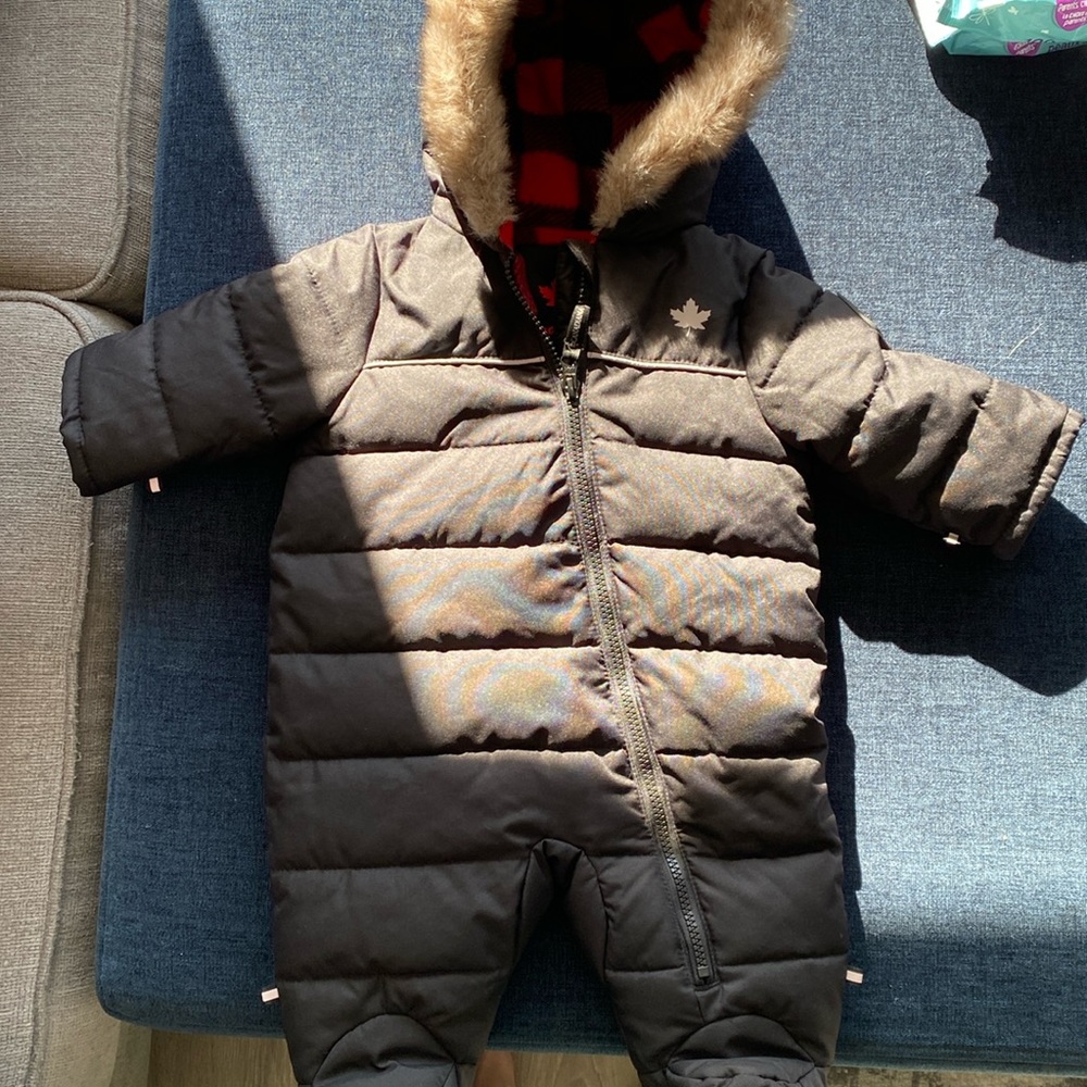 Canadiana bunting suit baby